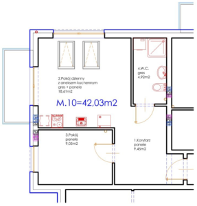 Osiedle Kurkowe – Budynek CD – Piętro II – Mieszkanie CM-10