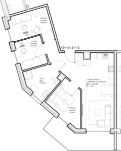 Osiedle Lniane – Segment A – Piętro II – Mieszkanie A-34
