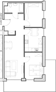 Osiedle Lniane – Segment A – Piętro II – Mieszkanie A-43